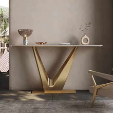 Load image into Gallery viewer, Light Luxury Entrance Table Living Room Door Partition Table Gold Console Home Furniture
