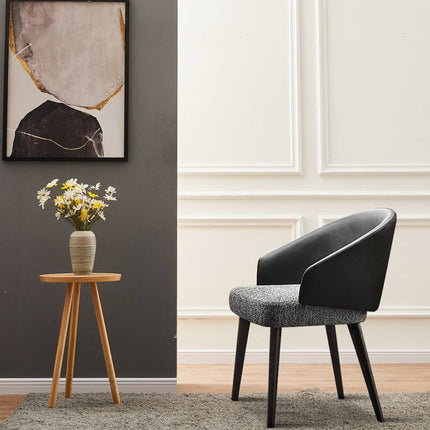 Italian Style Minimalist Luxury Household Hotel Restaurant Creative Backrest Armrest Dinning Room Chairs With Wooden Legs