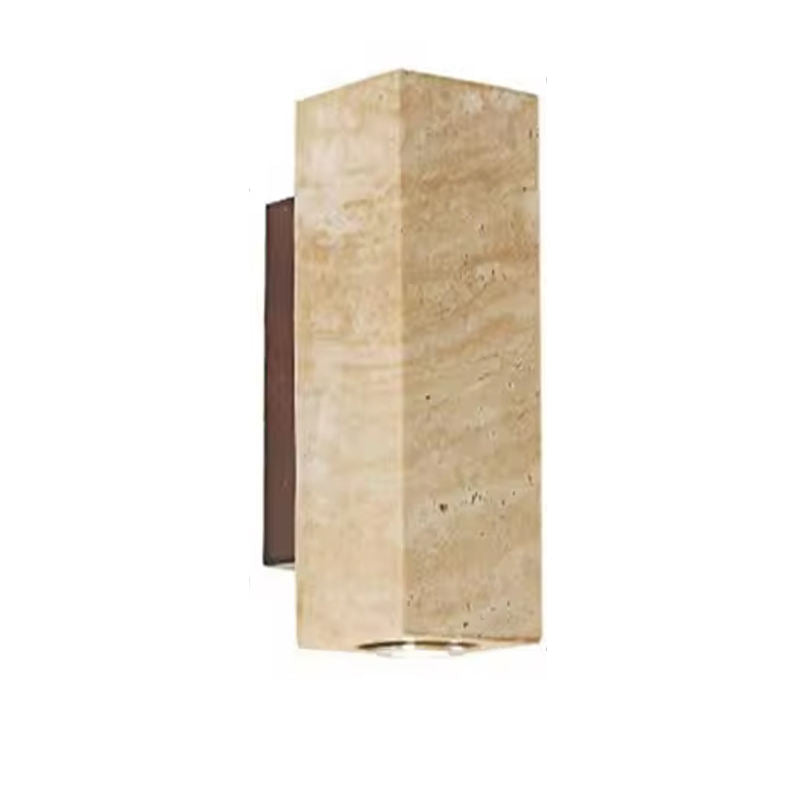 Travertine Wall Lights Yellow Stone Decor Sconce for Bedroom Living Room Hotel Corridor Stair Aisle Background