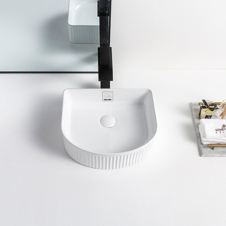 Dining Room Design Lavabo Porcelain Wash Basin Countertop Sink Unique Shape Bathroom Vanity Basin Modern Wash Sink for Home Hotel Apartment Villa