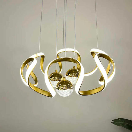 Suspension étoilée dorée nordique – Lustre décoratif moderne pour salle à manger et salon