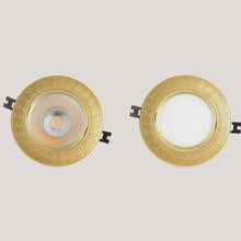Cargar imagen en el visor de la galería, Antique Gold LED Spotlight – Classical Recessed Downlight with Anti-Glare Design for Living Room, Bedroom &amp; European Interiors
