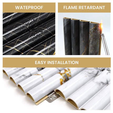 Marble Green-Gold WPC Wall Panels – Luxury Indoor Decorative Wall Cladding Boards