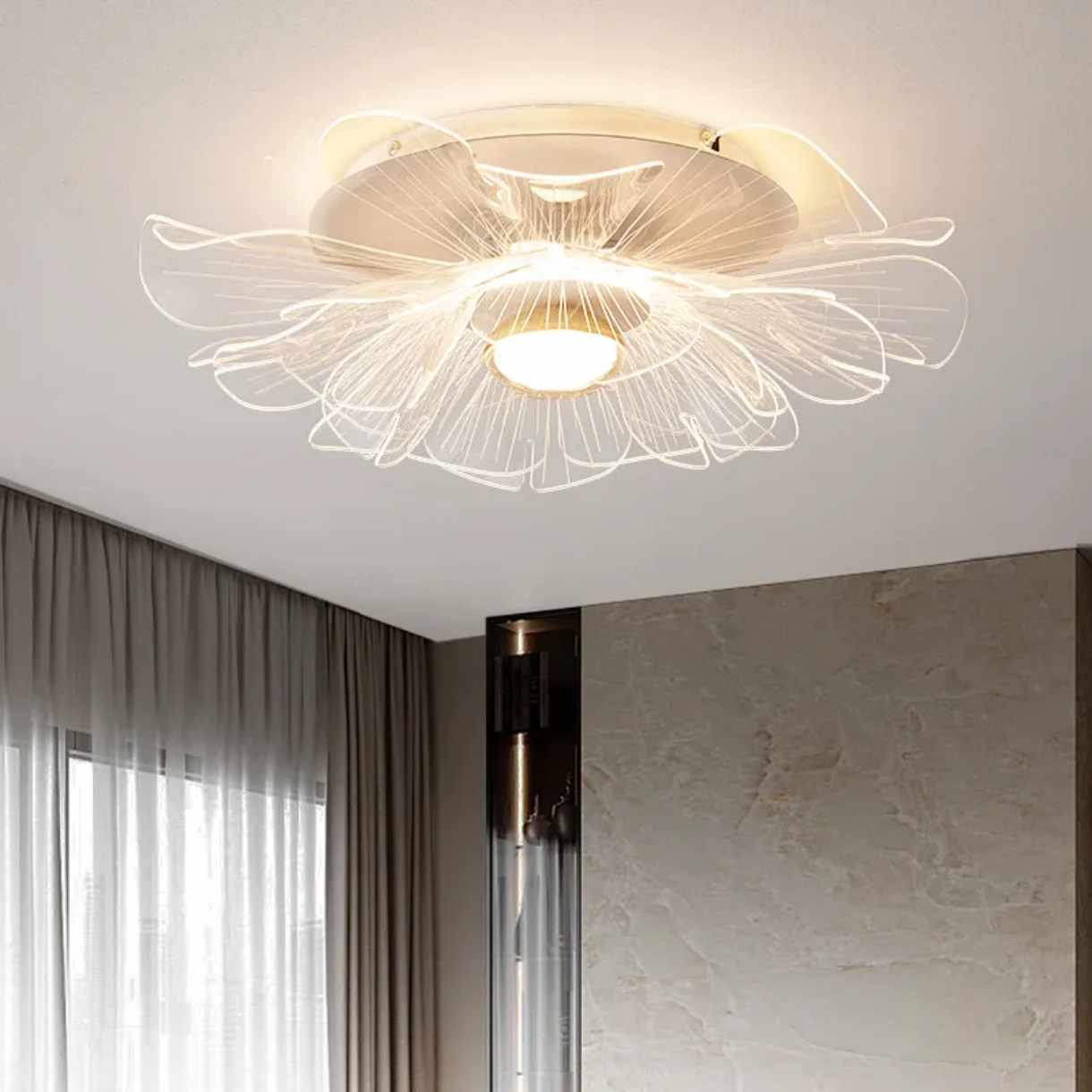 Modern Acrylic Flower Pendant Light – LED Hanging Ceiling