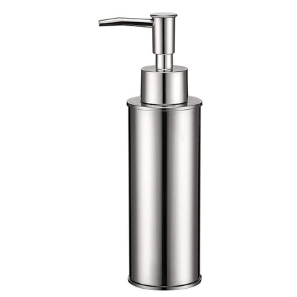 Distributeur de savon liquide antirouille avec pompe, idéal pour la cuisine, la salle de bain et le plan de travail.