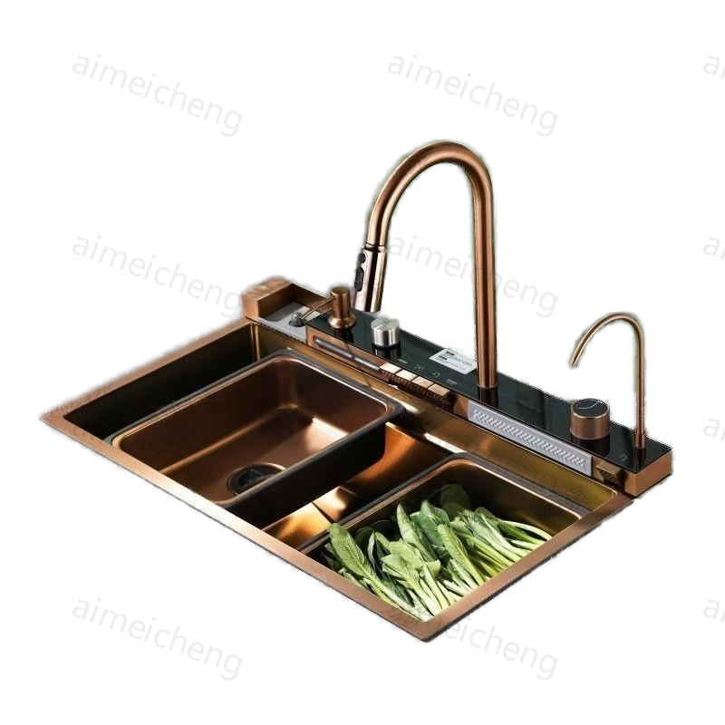 Rose Gold Single Bowl 304 Stainless Steel Kitchen