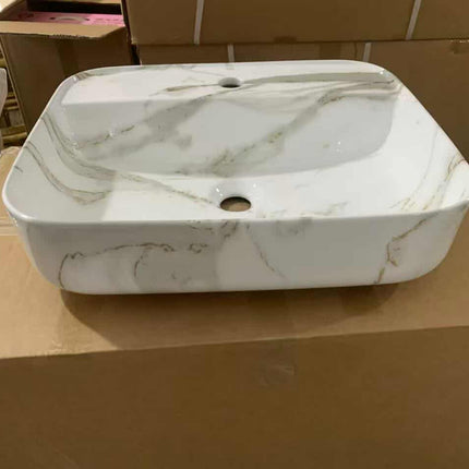 Modern Marble Lavabo Countertop Hand Wash Basin – Porcelain Bath Sink for Villas and Luxury Bathrooms