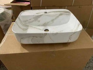 Modern Marble Lavabo Countertop Hand Wash Basin – Porcelain Bath Sink for Villas and Luxury Bathrooms