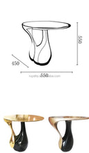 Load image into Gallery viewer, Europe Unique Design Living Room Side Table Electroplate High Glossy Golden Side Table
