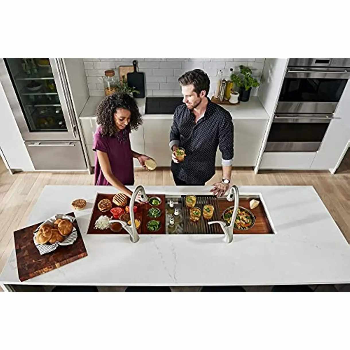 Edge Undermount 16” Single Bowl Stainless Steel Kitchen Workstation Sink