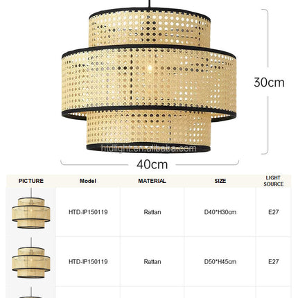 Rattan Pendant Lamp – Custom Lighting Fixture for Living Room & Interior Décor