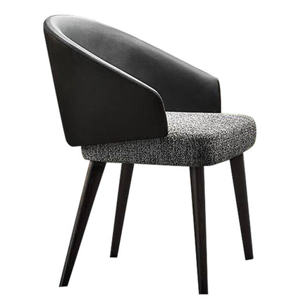 Italian Style Minimalist Luxury Household Hotel Restaurant Creative Backrest Armrest Dinning Room Chairs With Wooden Legs