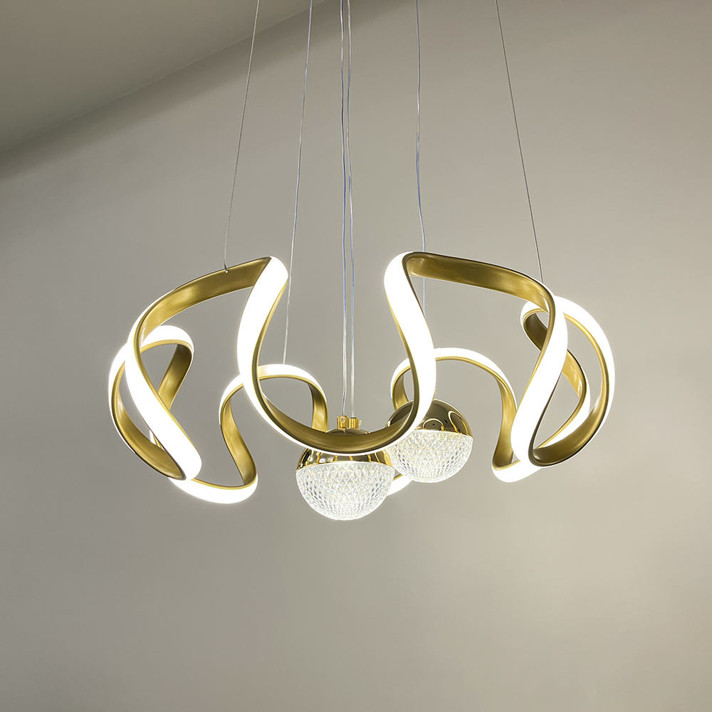 Nordic Gold Starry Pendant Light – Modern Decorative Chandelier for Dining Room & Living Room
