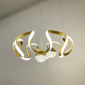 Nordic Gold Starry Pendant Light – Modern Decorative Chandelier for Dining Room & Living Room