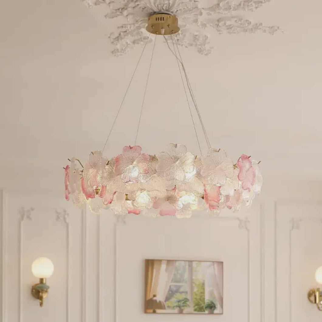 Natural Floral Art Chandelier – Elegant Flower-Inspired Decorative Lighting for Living Room & Home Interiors