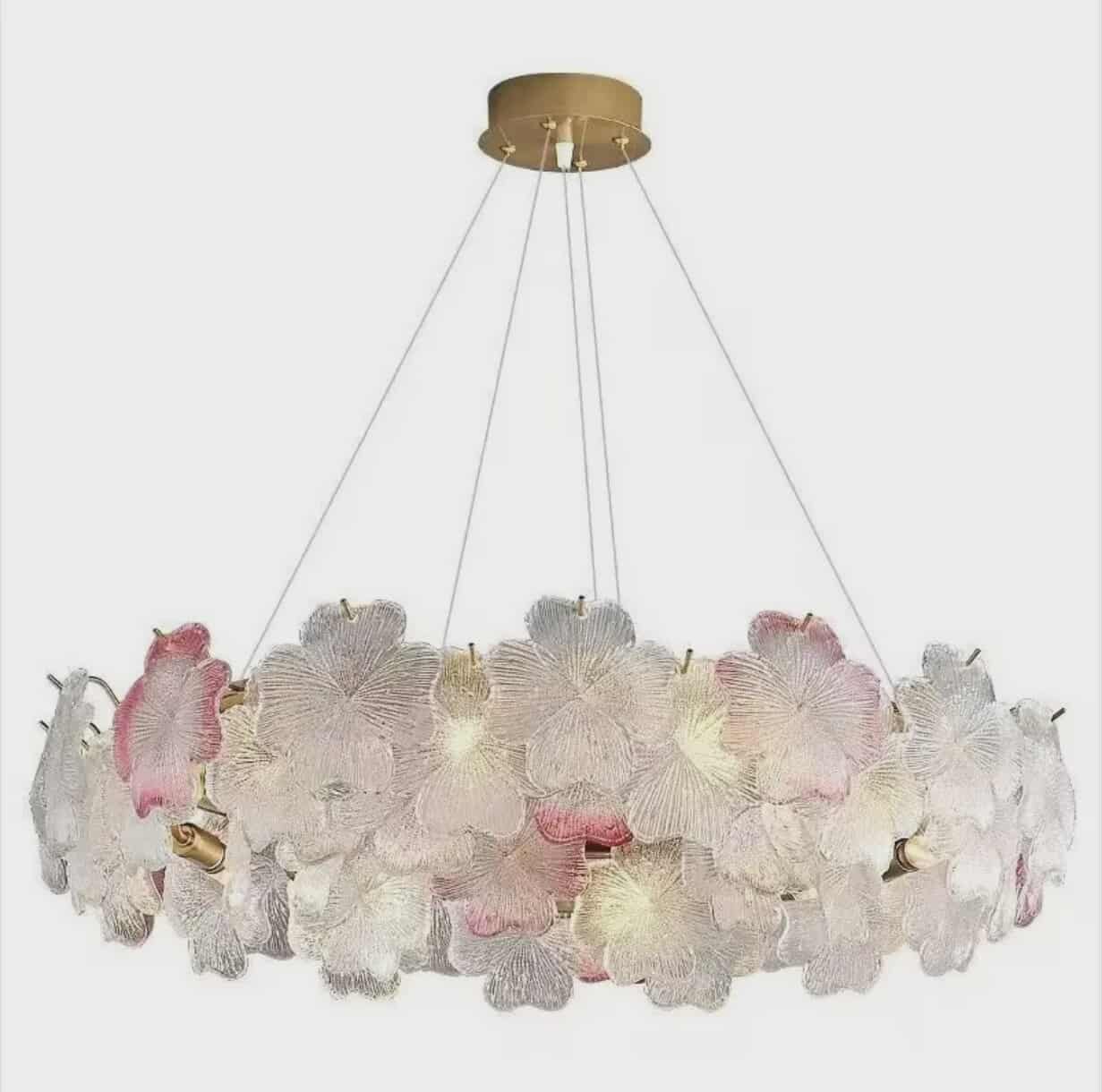 Natural Floral Art Chandelier – Elegant Flower-Inspired Decorative Lighting for Living Room & Home Interiors