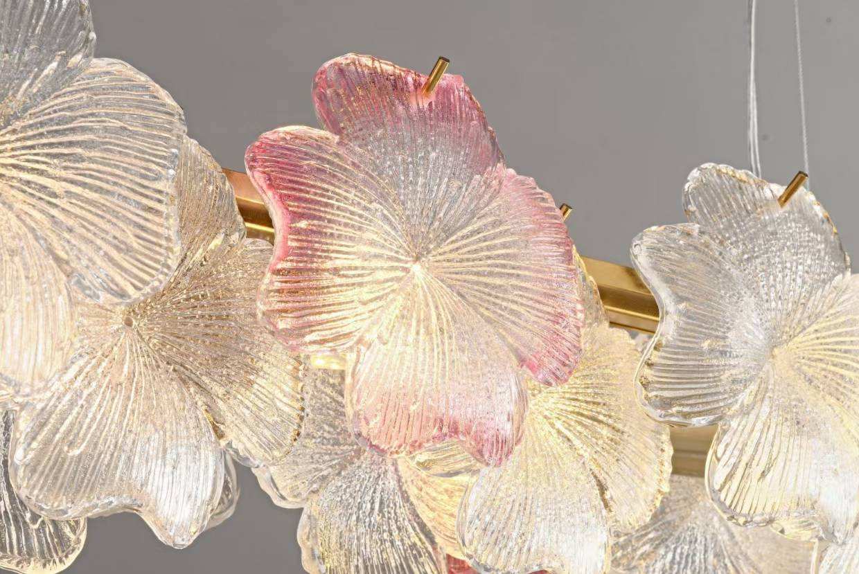 Natural Floral Art Chandelier – Elegant Flower-Inspired Decorative Lighting for Living Room & Home Interiors