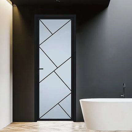 Doppelt verglaste, mattierte Türen aus gehärtetem Glas, 80 x 210 cm 