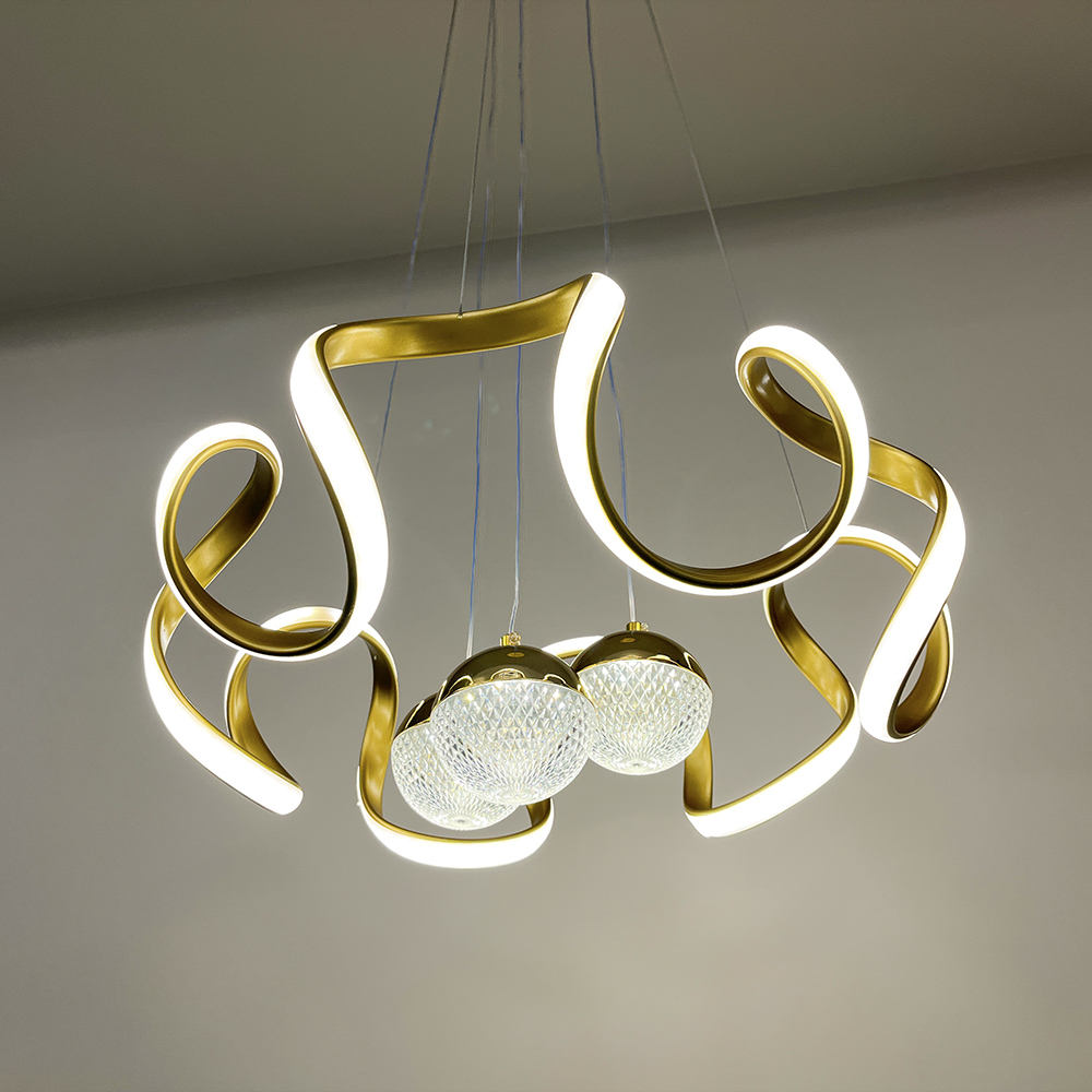 Nordic Gold Starry Pendant Light – Modern Decorative Chandelier for Dining Room & Living Room