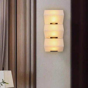 Modern Luxury Wall Lamp with Real Spanish Marble LED Light for Living Room, Bedroom, Corridor & Hallway