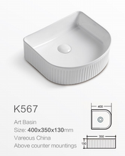 Cargar imagen en el visor de la galería, Dining Room Design Lavabo Porcelain Wash Basin Countertop Sink Unique Shape Bathroom Vanity Basin Modern Wash Sink for Home Hotel Apartment Villa
