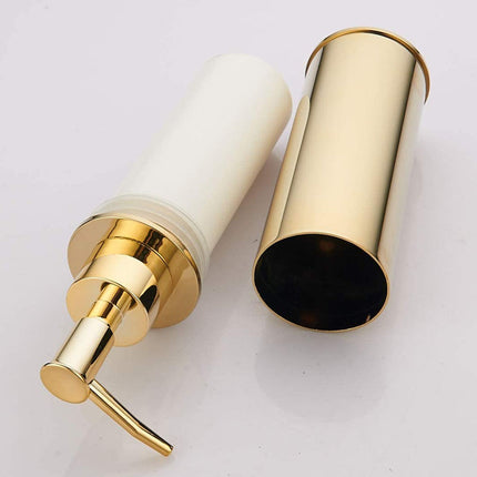 Distributeur de savon liquide antirouille avec pompe, idéal pour la cuisine, la salle de bain et le plan de travail.