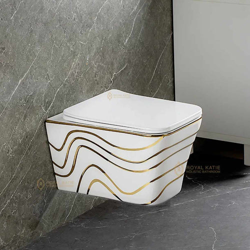 toilet bowl siphon 300mm roughning inn electroplated porcelaine ceramic toilet dual flush rimless wall mounted luxury highend high quality white modern gold black blue pink toilet water closet toilet fixture sanitary ware flush toilet sensor commode potty smart modern egg shape toilet seat