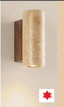 Load image into Gallery viewer, Travertine Wall Lights Yellow Stone Decor Sconce for Bedroom Living Room Hotel Corridor Stair Aisle Background
