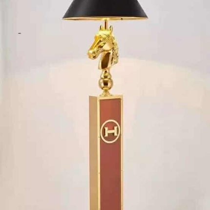 Luxury Hermes-Inspired Table Lampshade – Elegant Horse Face Design Modern Decorative Lamp for Living Room, Bedroom, or Office