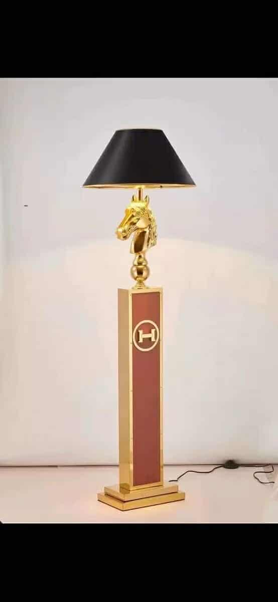 Luxury Hermes-Inspired Table Lampshade – Elegant Horse Face Design Modern Decorative Lamp for Living Room, Bedroom, or Office