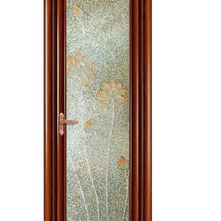 Double Tempered Glass Frosted Doors 80x210cm Crystly Decorative Glass Cheap Interior Doors