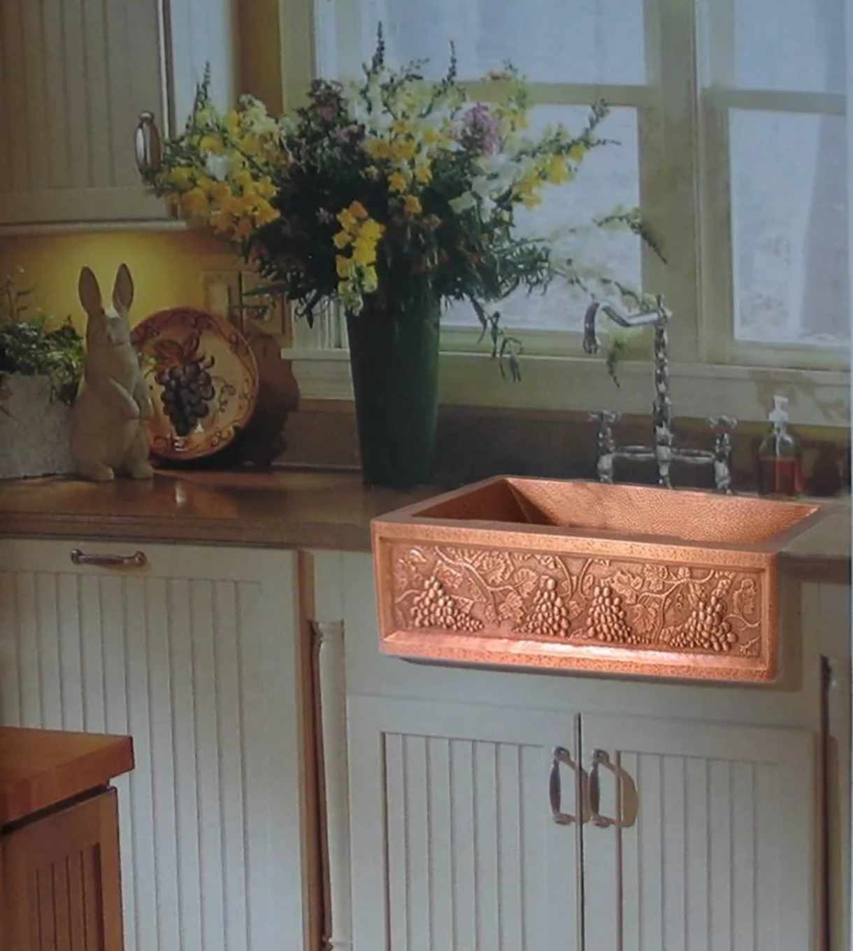 Farmhouse Sink Single Kitchen Sinks Kitchen Room Hand Wash Basin Hand Hammer Decoration Sink