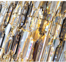 Load image into Gallery viewer, Customized Modern Oval Crystal Pendant Light – Luxury Mid-Floor Chandelier for Villa Rotating Staircase &amp; Grand Interiors
