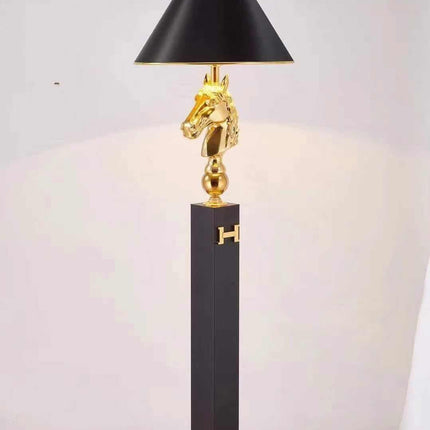 Luxury Hermes-Inspired Table Lampshade – Elegant Horse Face Design Modern Decorative Lamp for Living Room, Bedroom, or Office