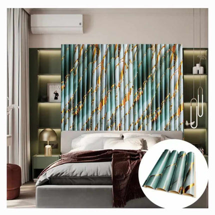 Marble Green-Gold WPC Wall Panels – Luxury Indoor Decorative Wall Cladding Boards
