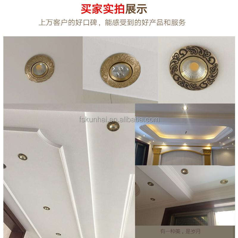 European LED Recessed Pin Light – Embedded Copper Spotlight with Dimmi ...