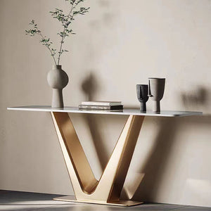 Light Luxury Entrance Table Living Room Door Partition Table Gold Console Home Furniture