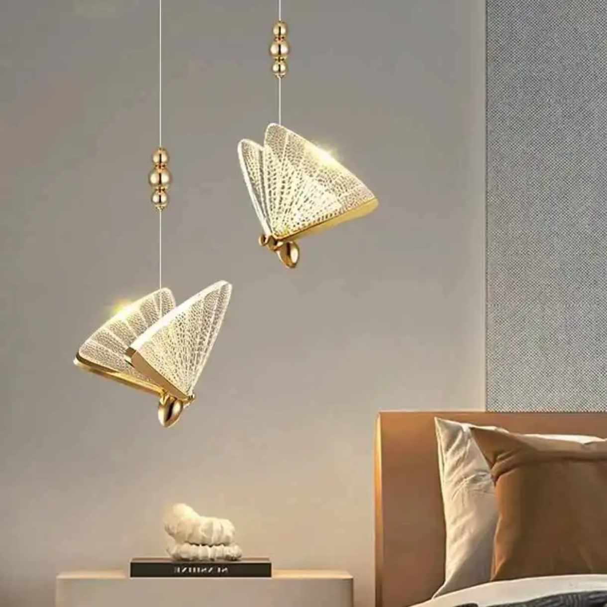New Nordic Modern Style Indoor Decoration Home Living Room Dining Room Acrylic Butterfly LED Pendant Light