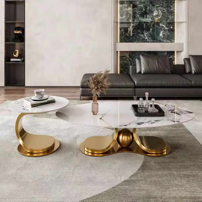 Oval Household Luxury Coffee Table for the Living Room