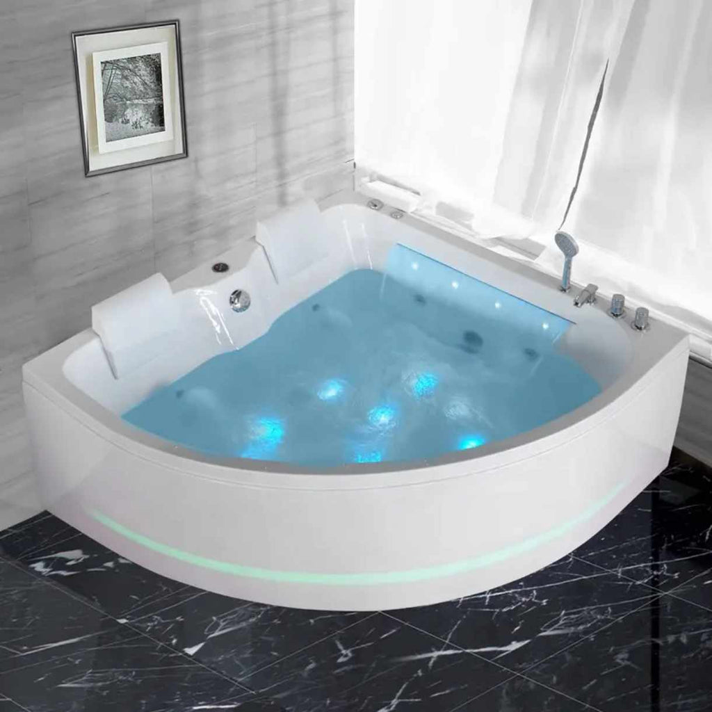Modern White Fiberglass Resin Deep Bathroom Portable Acrylic Shower Base with Seat Arc Design Bathtub Bottom Basin