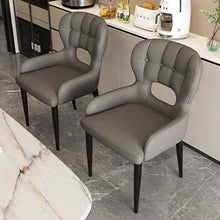 Load image into Gallery viewer, Modern Designer Leather Dining Chair – Luxurious Black High-Quality Dining Room Furniture for Home
