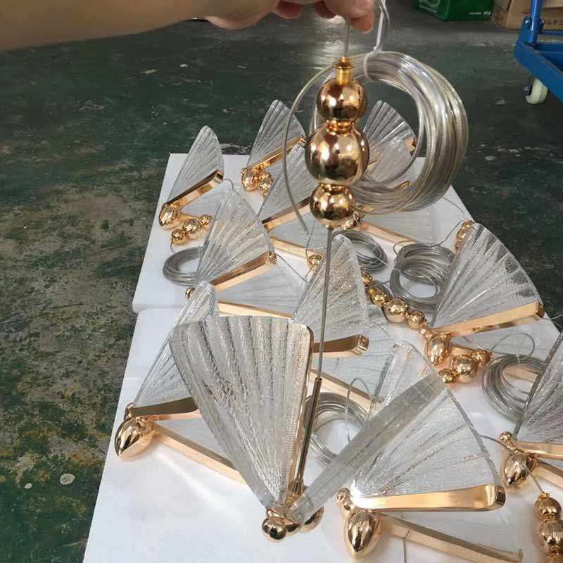 New Nordic Modern Style Indoor Decoration Home Living Room Dining Room Acrylic Butterfly LED Pendant Light