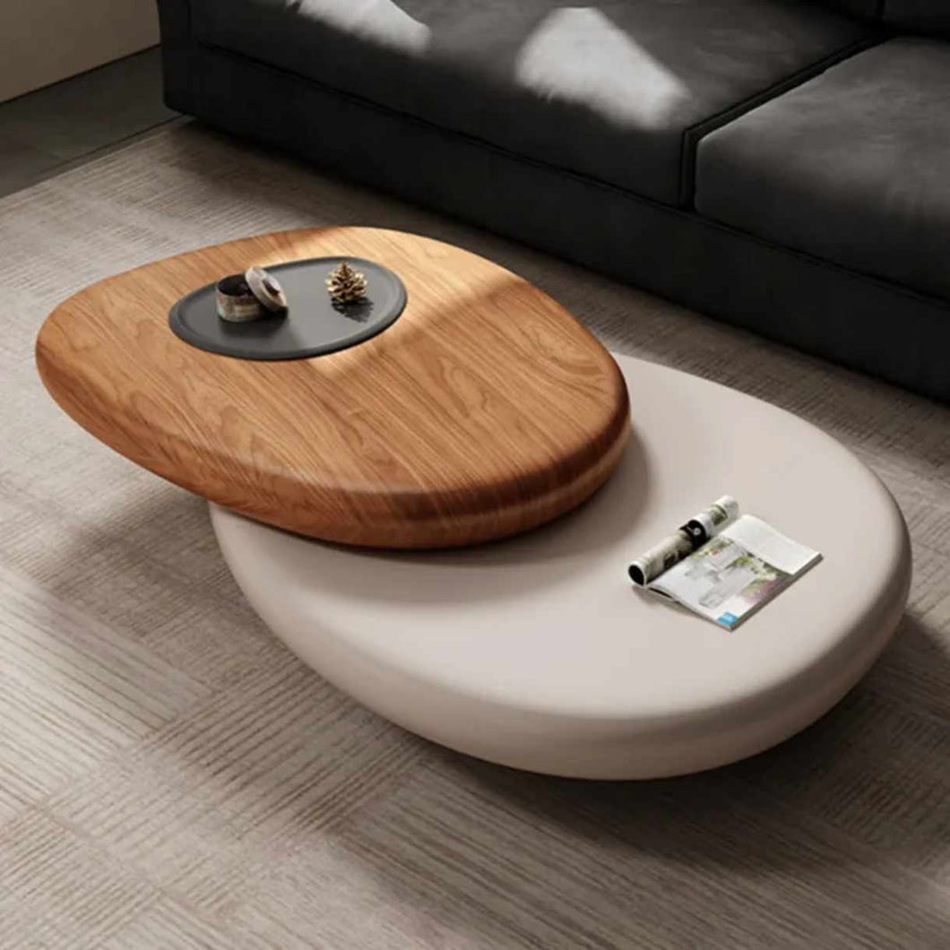 Pebble Coffee Table Small Apartment Italian Minimalist Living Room Home Designer Shaped Modern Simple Rotating Coffee Table