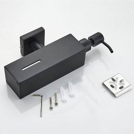 Distributeur de savon liquide mural carré rechargeable – Flacon de savon liquide pour douche et salle de bain