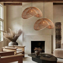 Загрузить изображение в средство просмотра галереи, Custom Woven Rattan Ceiling Light – Decorative Pendant Lamp for Bedroom, Living Room &amp; Hotel Interiors
