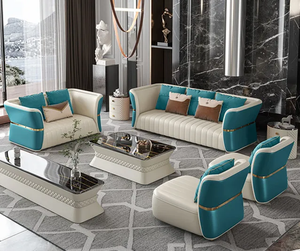 Italian Luxury Living Room Sofa Set 1,1,2,3 Seater Including Coffee table and TV Rack