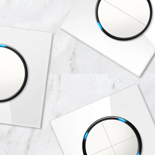 Standard Tempered Glass Switch With Led Light Including Utility Box