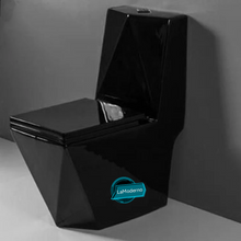 Загрузить изображение в средство просмотра галереи, Diamond Toilet Bowl Water Closet Black Dual Flash Porcelain
