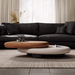 Pebble Coffee Table Small Apartment Italian Minimalist Living Room Home Designer Shaped Modern Simple Rotating Coffee Table