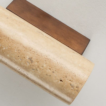 Travertine Wall Lights Yellow Stone Decor Sconce for Bedroom Living Room Hotel Corridor Stair Aisle Background